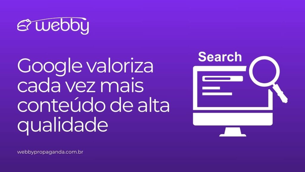 conteúdo de qualidade para o Google