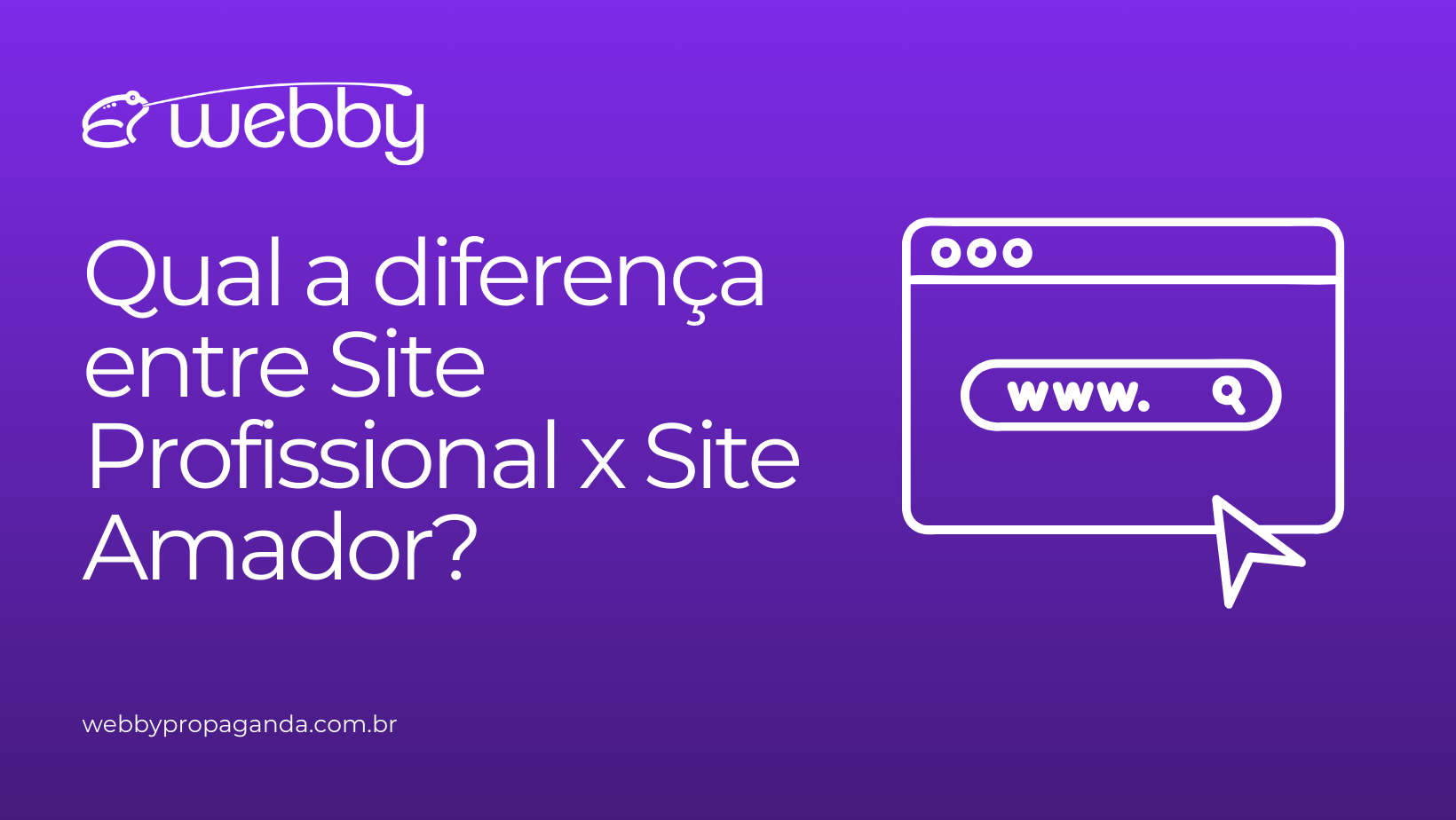 Qual a diferença entre Site Profissional x Site Amador?