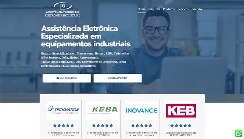 site para manutenções industriais