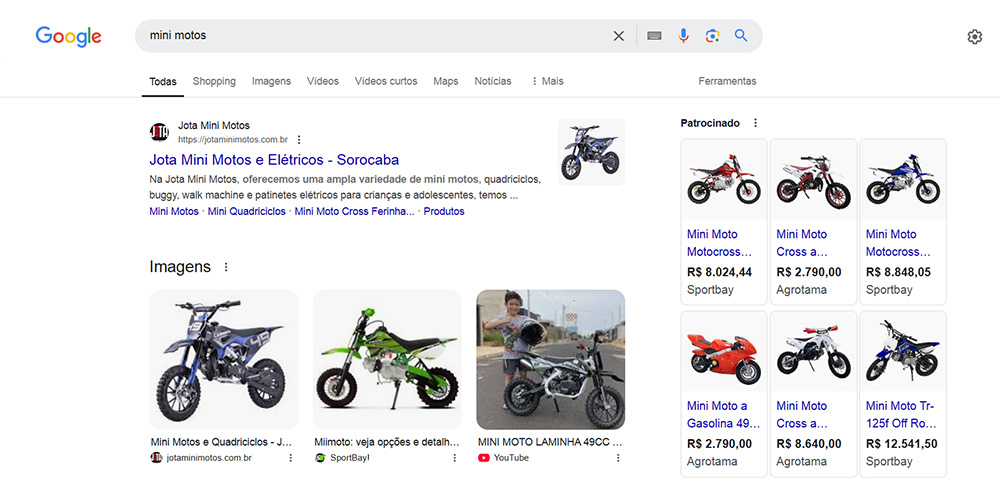empresa na primeira posição do google