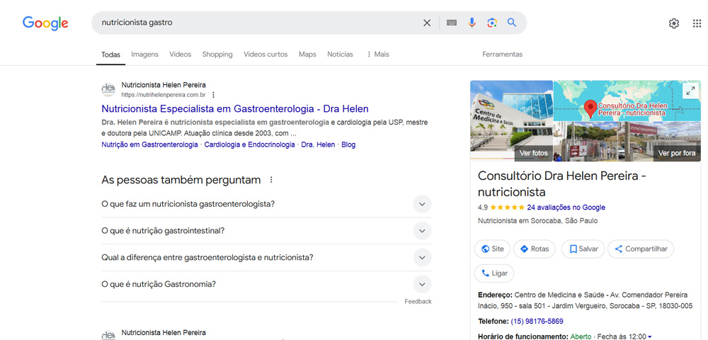 primeira posição do google