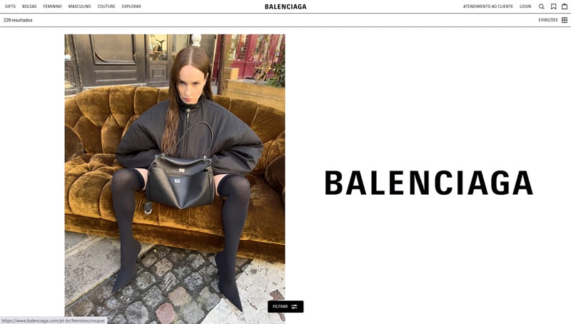 site balenciada brutalista