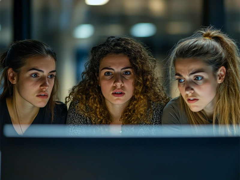 empresarias preocupadas com site da empresa