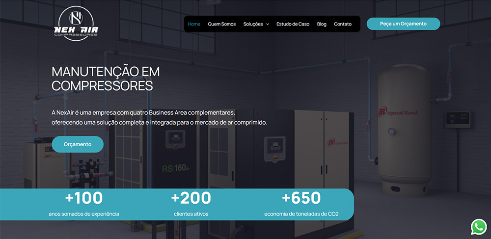 criação de sites para empresa de compressores