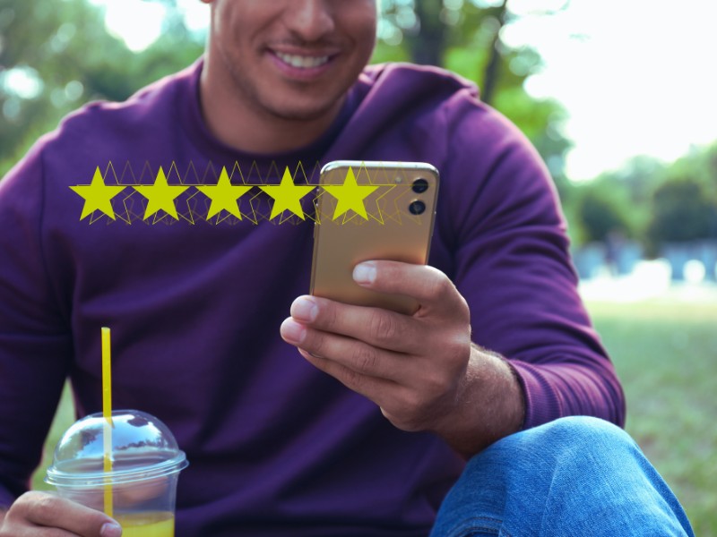 5 estrelas no google maps