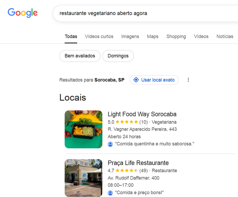 busca local no google