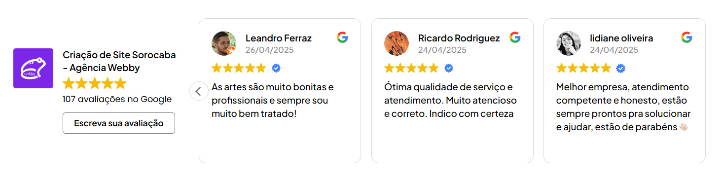print de depoimentos google