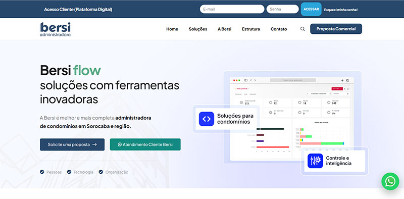 site de empresa responsivo e com boa experiencia do usuario
