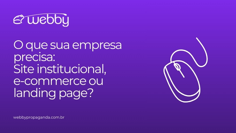 Site institucional, e-commerce ou landing page