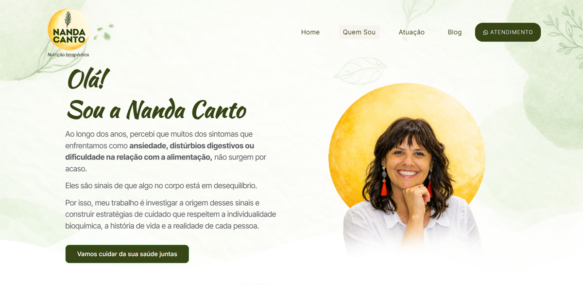 site-institucional de nutricionista