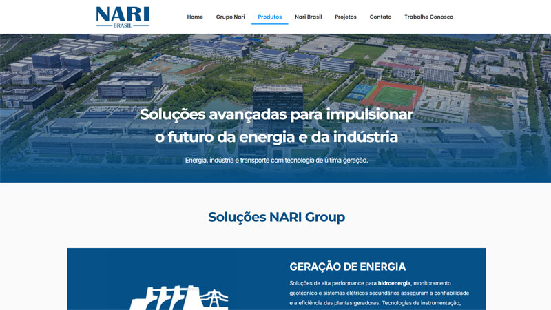 site para empresa multinacional