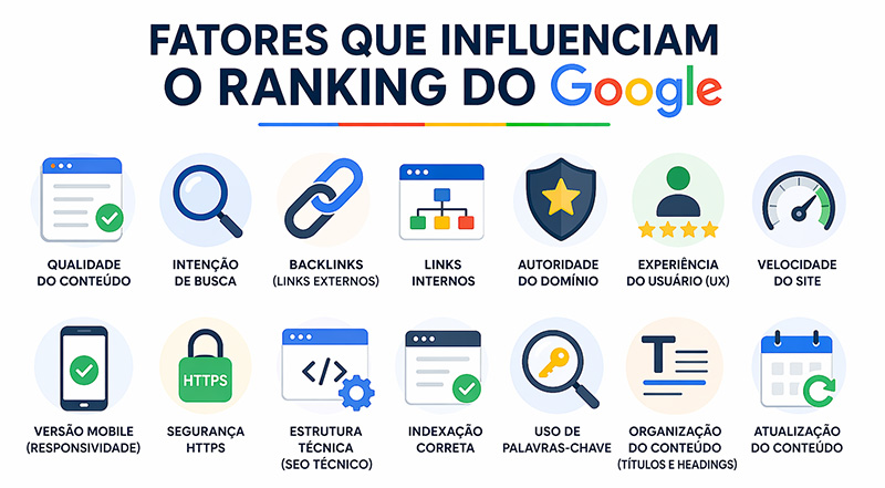Fatores ranking do Google