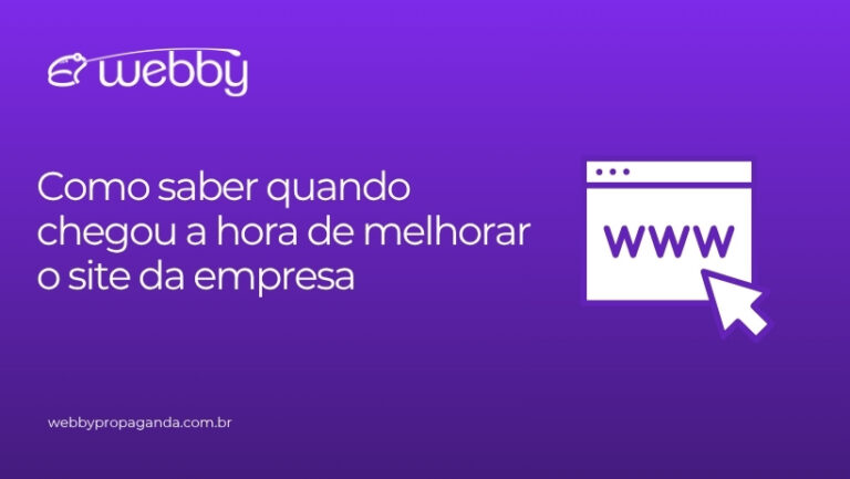 chegou a hora de melhorar o site