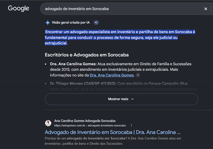 pesquisa no google e visao de ia